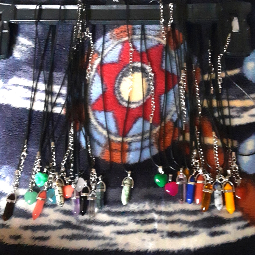 Crystal and Crystal heart neclaces